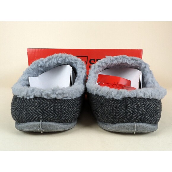 Deer Stags Slipperooz Nordic Slippers Mens 11 M Black Tweed Slip On Shoes NWB - Picture 7 of 11